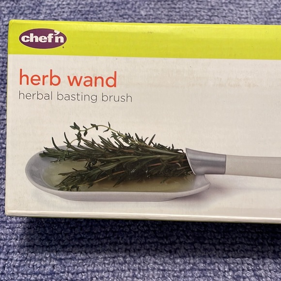 Chef’n Herb Wand Herbal Basting Brush Wand and  Ceramic Tray Williams & Sonoma. - Picture 2 of 12